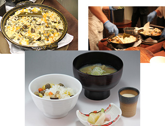 川場村産‟雪ほたか”の山ご飯 源流汁