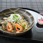 冬野菜と海の幸の『和風パスタ』