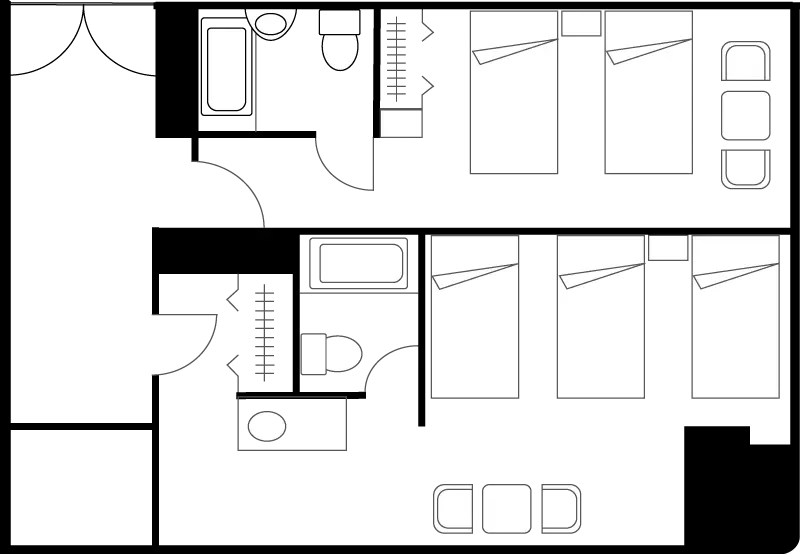 コーナー・コネクト間取り図