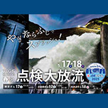 矢木沢ダム 限定放流「優先入場券」付★みなかみ3ダム 春の点検大放流　1泊2食プラン