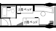 フォレストキャビン（3～4名）間取り図