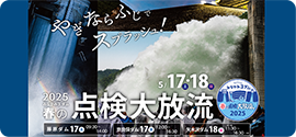 点検ダム放流