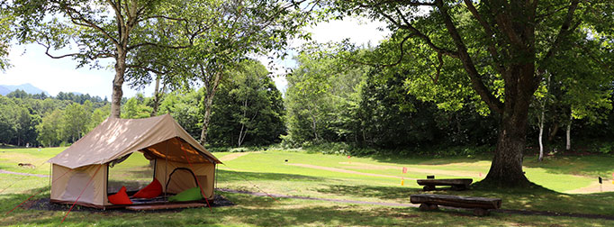 木陰の休息テント
