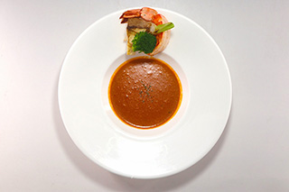 海老と野菜のビスクスープ