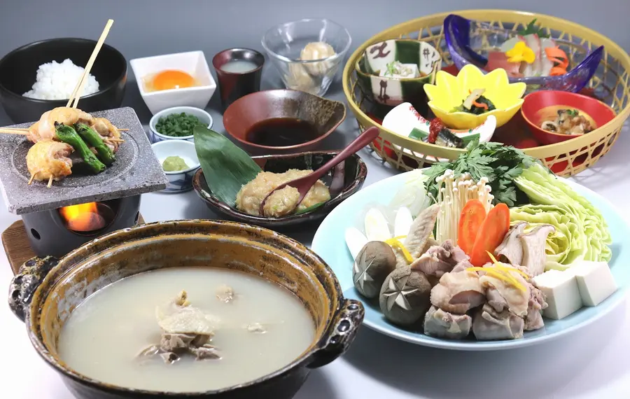 上州地鶏の博多水炊き和膳