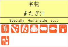 バイキング会場 ピクトグラムによる表記