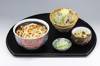 奥利根うどんセット(温)