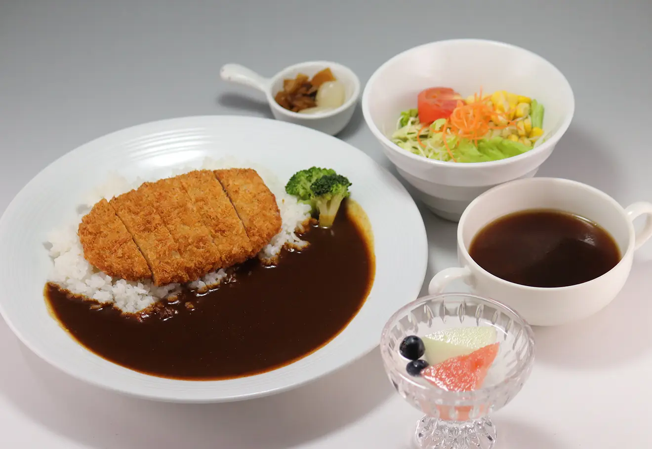 三元豚のロースかつカレーセット