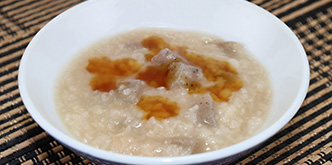 ほうじ茶のこんにゃく朝粥