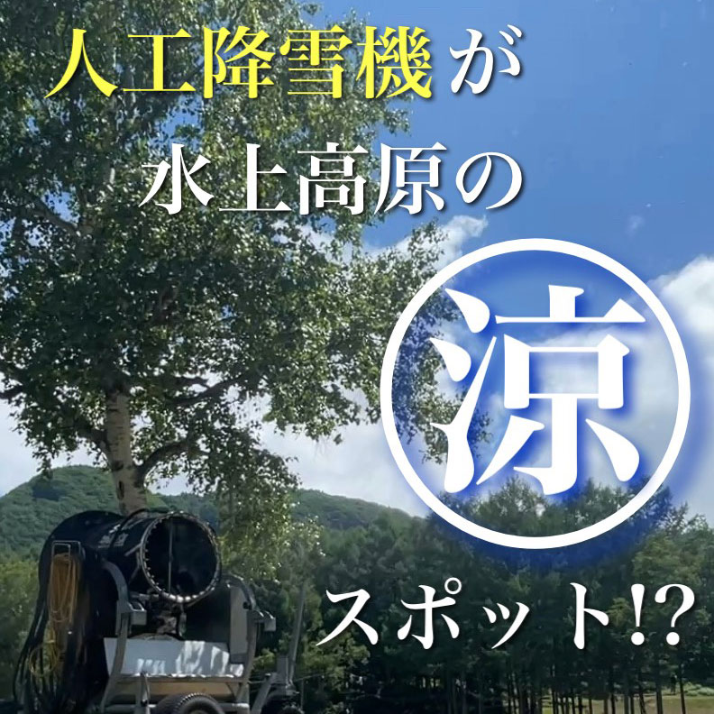 人工降雪機ミストシャワー始めました