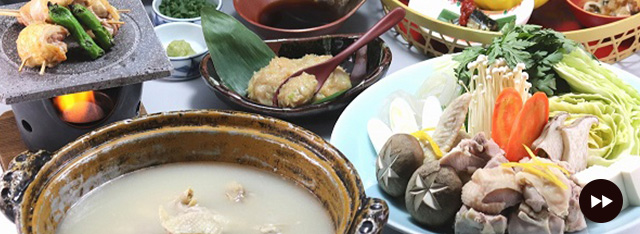 夕食 上州地鶏の「博多水炊き和膳」