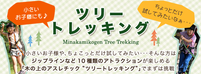 小さいお子様にも♪ツリートレッキング