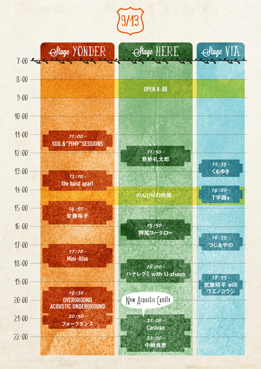 2014年9月13日　タイムテーブル