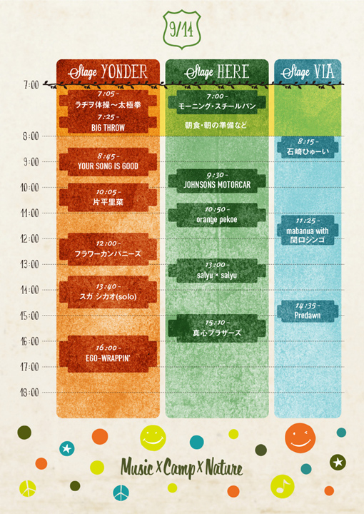 2014年9月14日　タイムテーブル