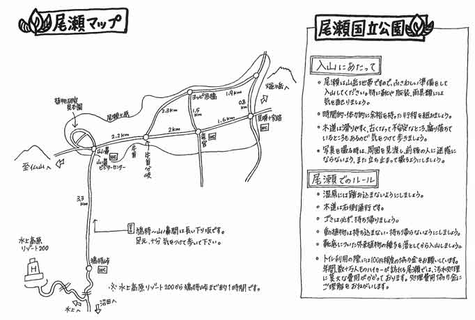 尾瀬マップ・尾瀬国立公園